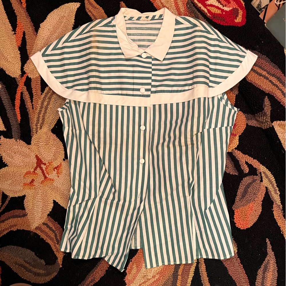1950’s store stock sleeveless cotton blouse